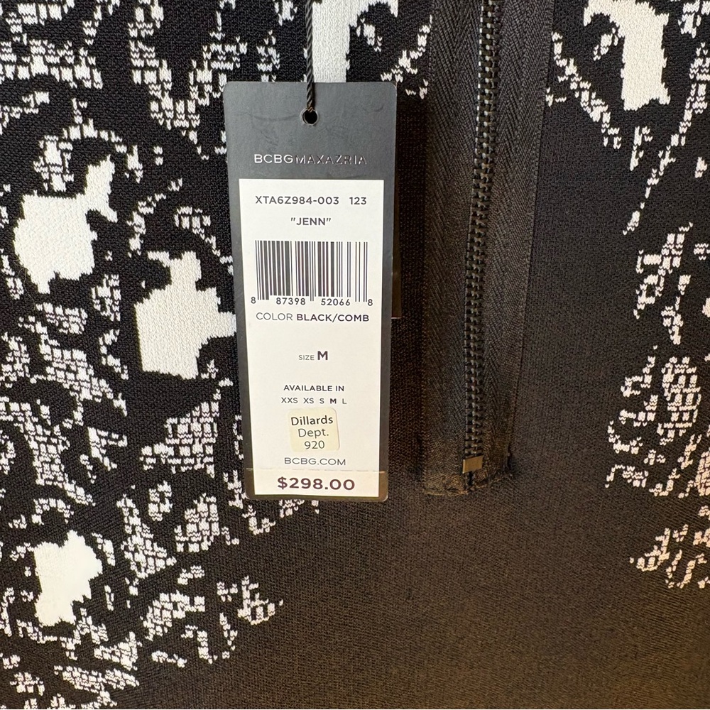 BCBGMaxAzria Black and White Contrast Mini Dress - Picture 7 of 9